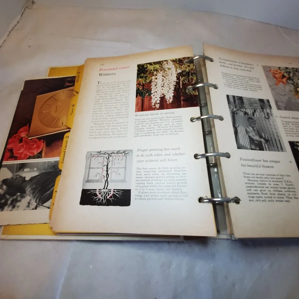 Vintage 1960's Better Homes and Garden NEW GARDEN BOOK Ring Binder